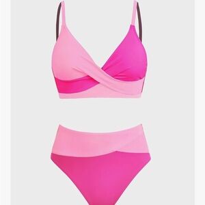 Cupshe Pink and Magenta Bikini Set